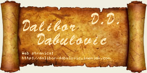 Dalibor Dabulović vizit kartica